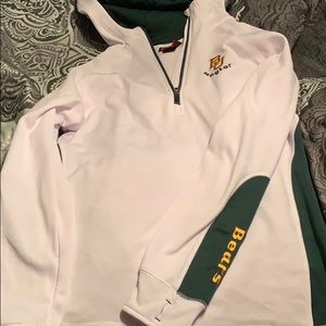 Baylor Green & White Pullover. New